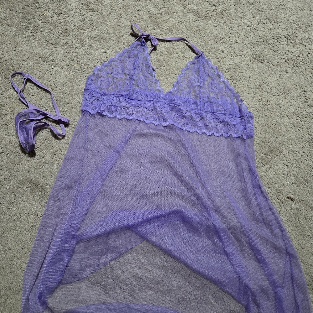 Unbranded Purple Women's Xl/Xxl Lacey/sheer lingerie . New Without Tags. Unworn